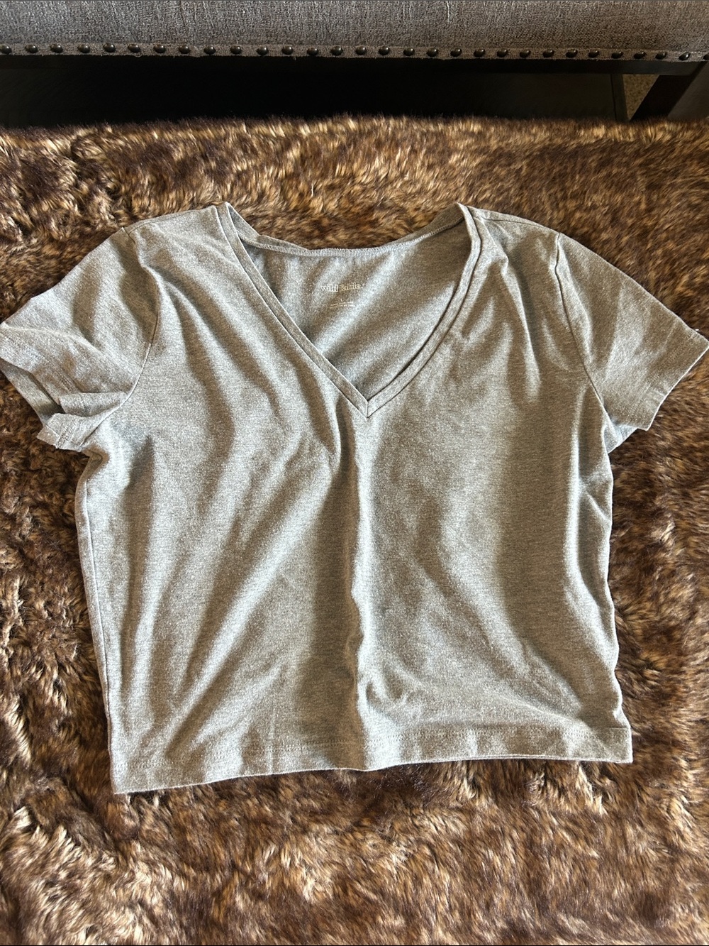 Classic Women's V-Neck Tee - Gray